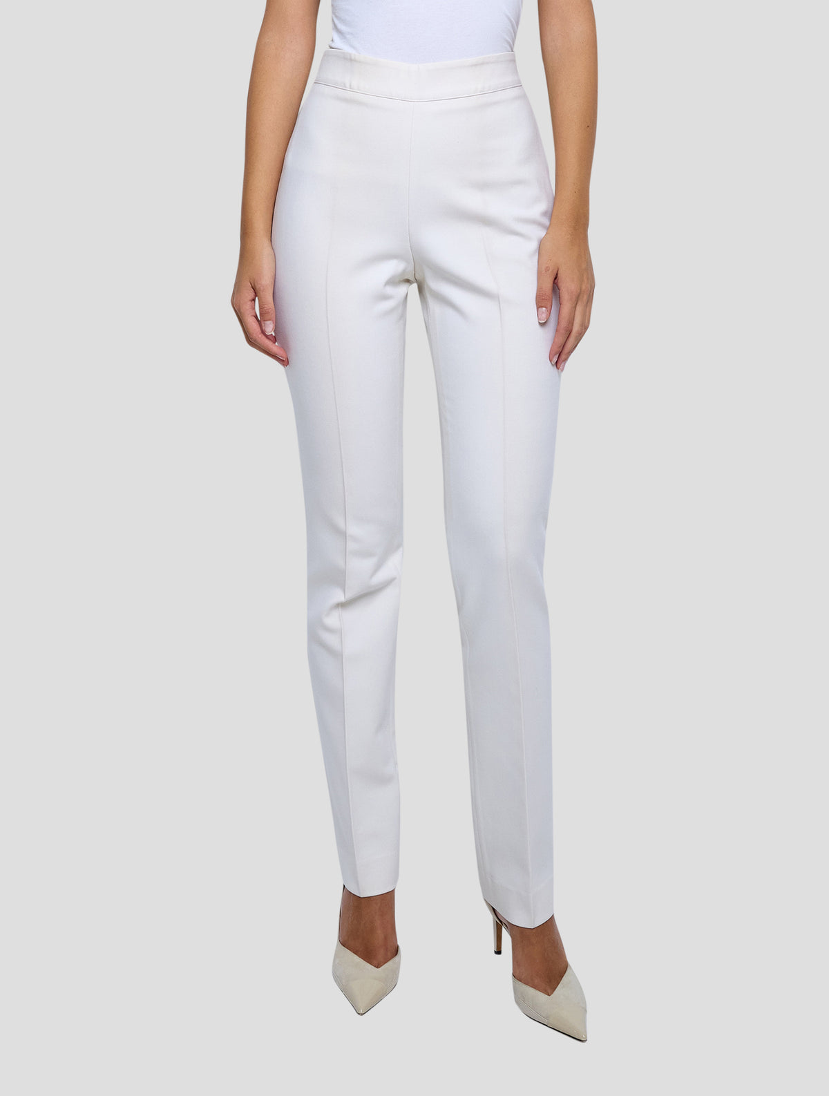 Kiton White Virgin Wool Ea Pants Women