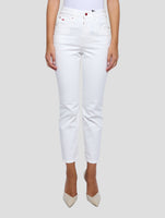 Kiton White Cotton Ea Jeans Women