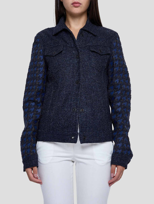 Kiton Multicolor Wool Pa Linen Silk Blazer Women