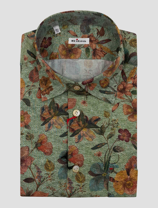 Kiton Multicolor Cotton Shirt Nerano