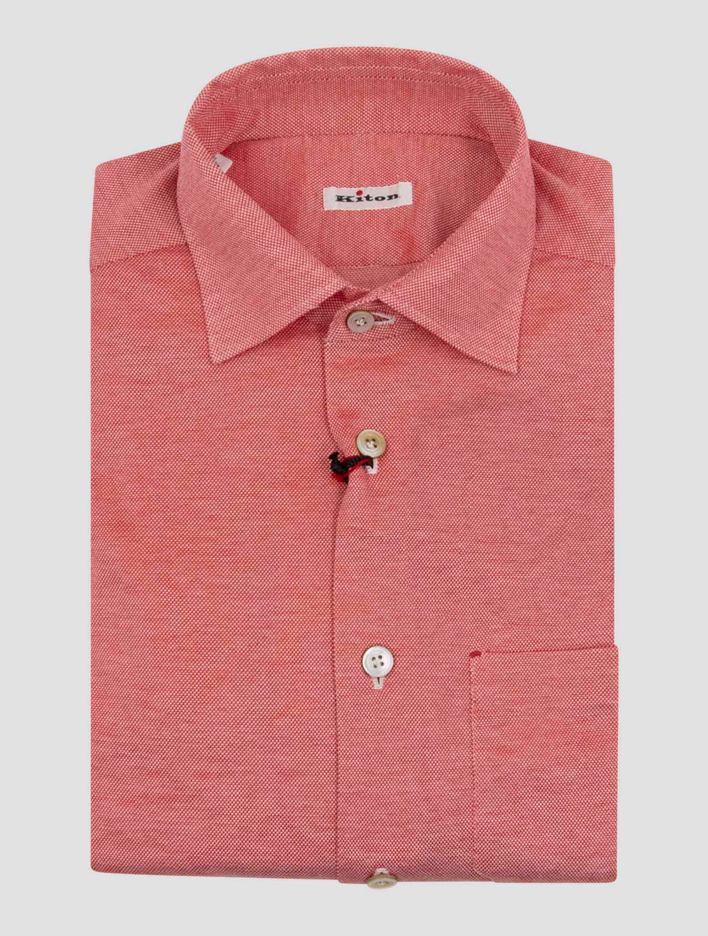 Kiton Red Cotton Shirt