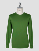Kiton Green Silk Sweater Crewneck
