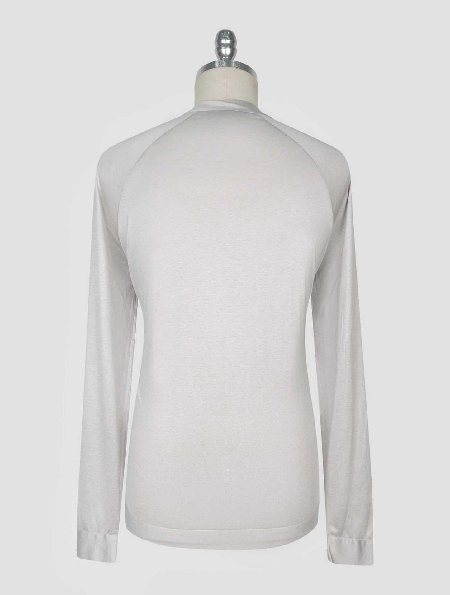 Kiton Gray Silk Sweater Half Neck