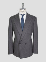 Kiton Knt Dark Gray Wool Blazer
