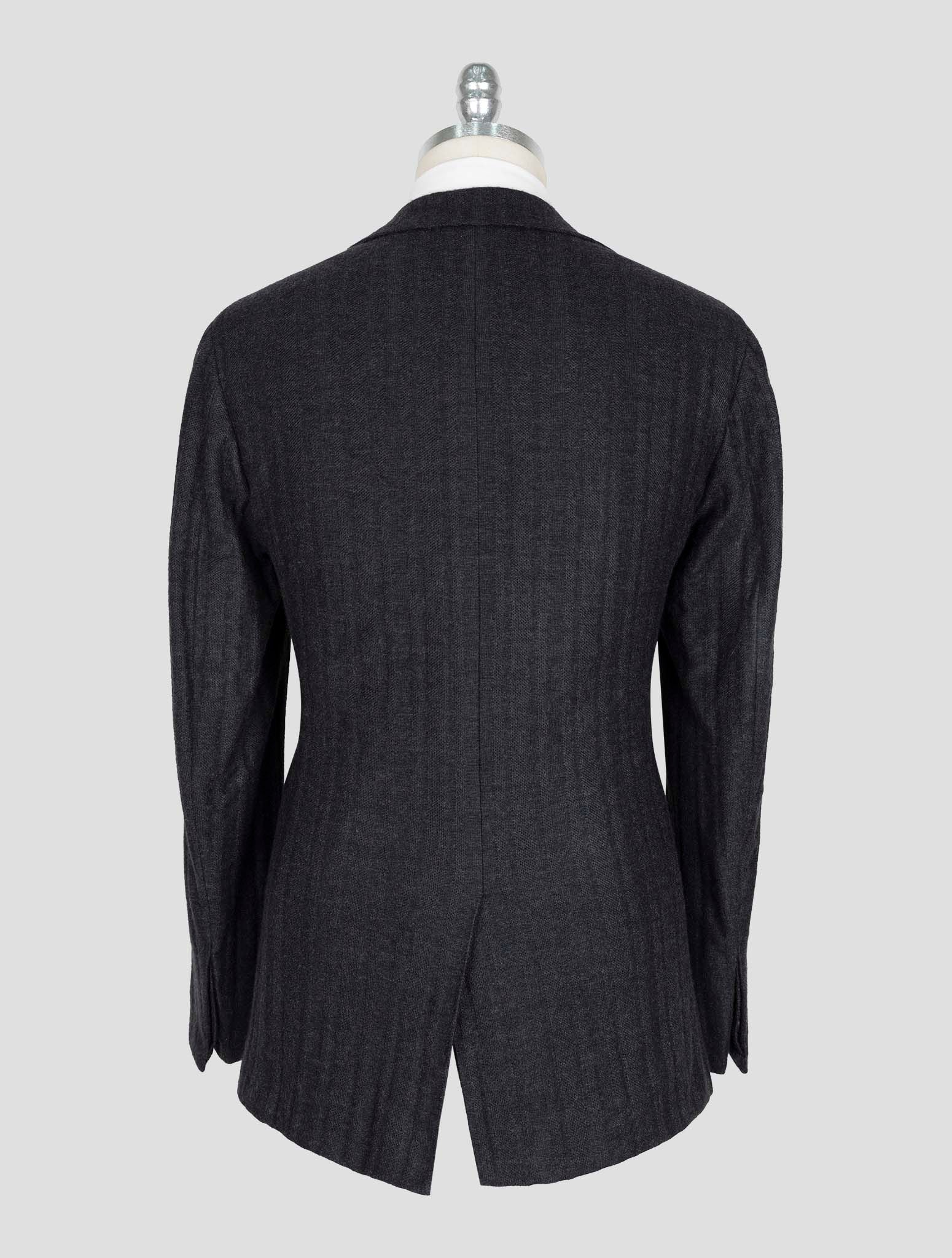 Kiton Knt Dark Gray Cotton Cashmere Blazer