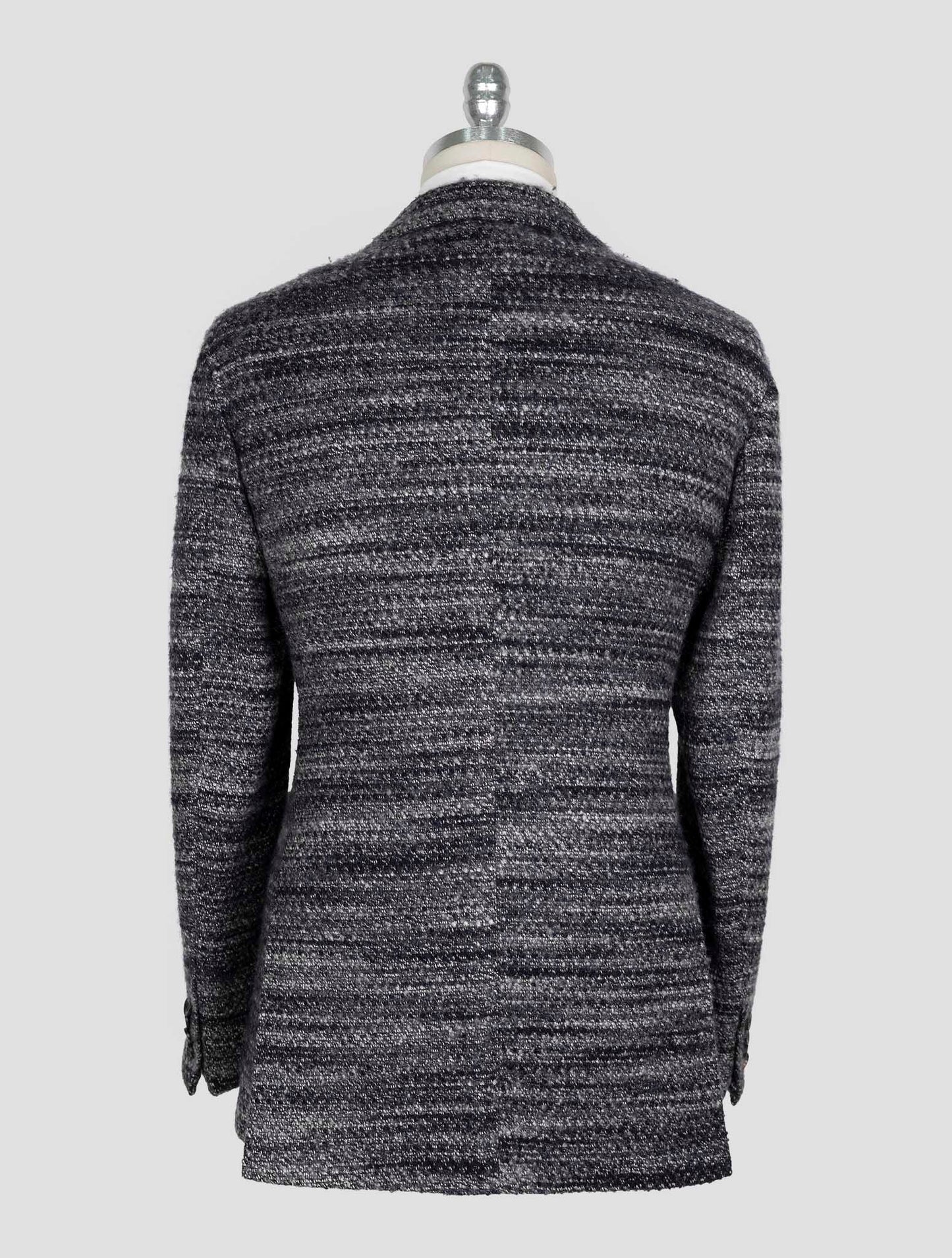 Kiton Dark Gray White Cashmere Silk Blazer