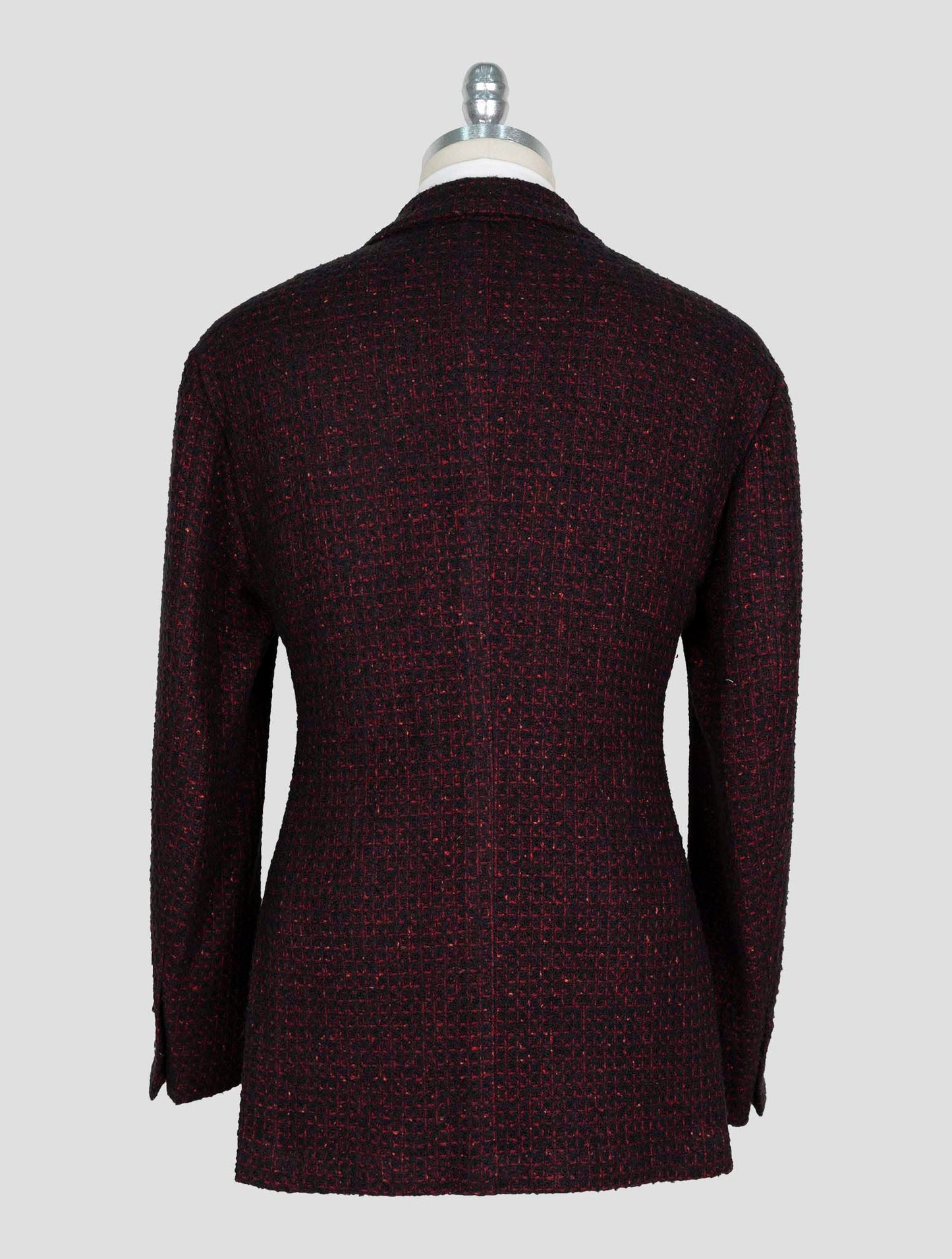 Kiton Burugndy Blue Cashmere Silk Blazer