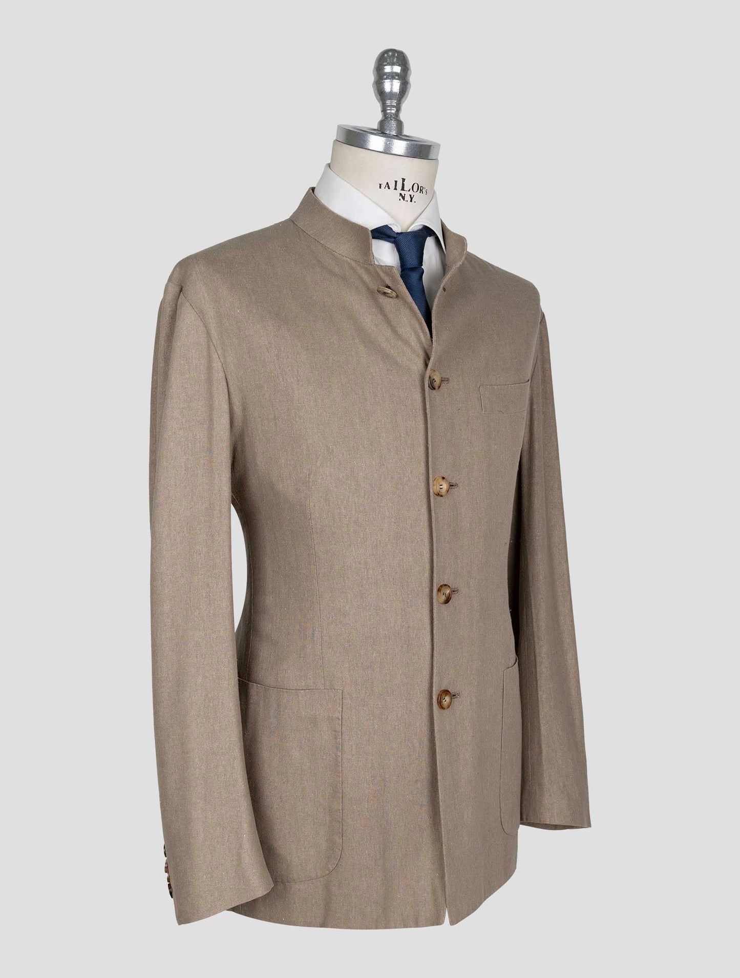 Kiton Brown Silk Blazer