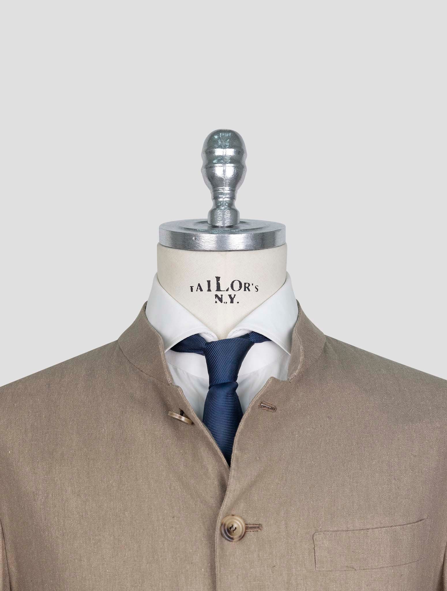 Kiton Brown Silk Blazer