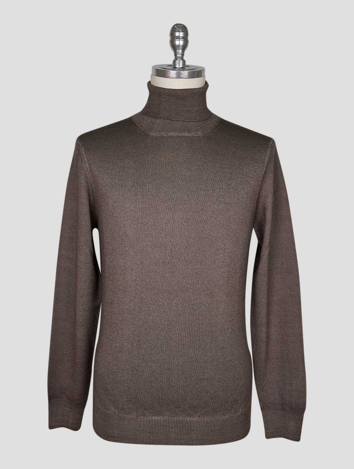 Kiton Brown Wool Sweater Turtleneck