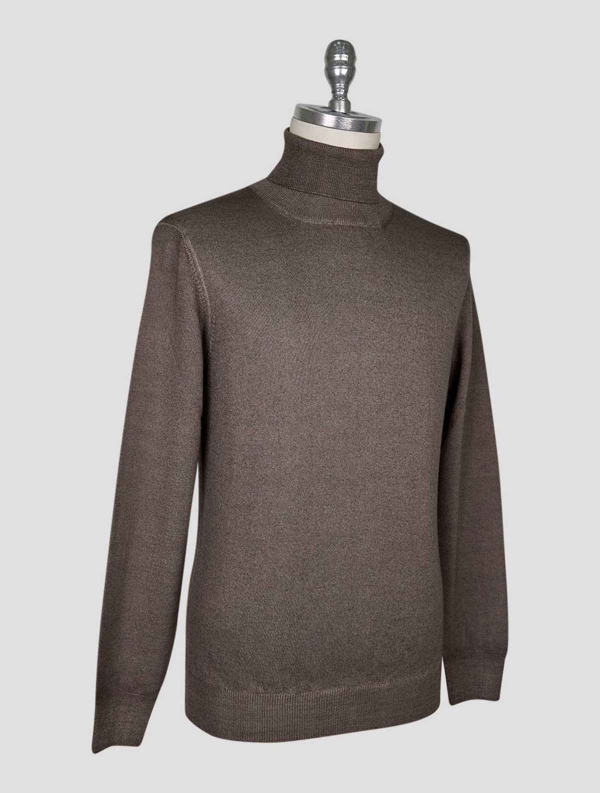 Kiton Brown Wool Sweater Turtleneck