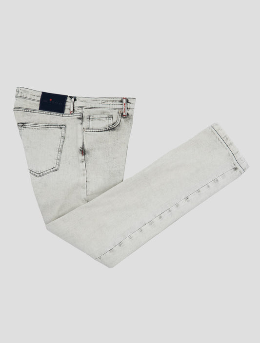 Kiton Light Gray Cotton Ea Jeans