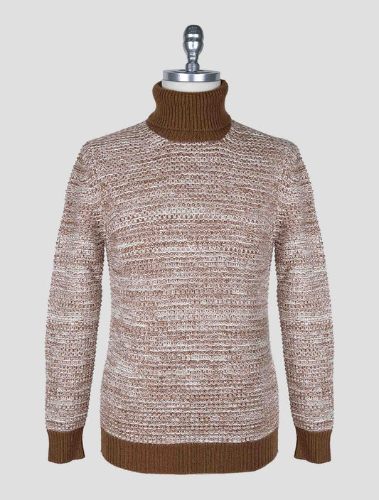 Kiton Brown Cashmere Sweater Turtleneck