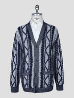 Kiton Blue Gray Cashmere Cardigan