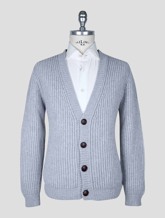 Kiton Gray Cotton Cardigan