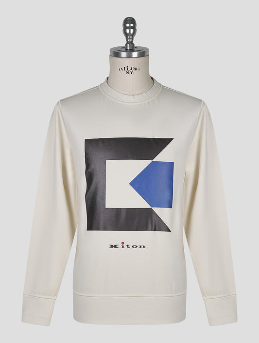 Kiton Multicolor Cotton Ea Sweater Crewneck