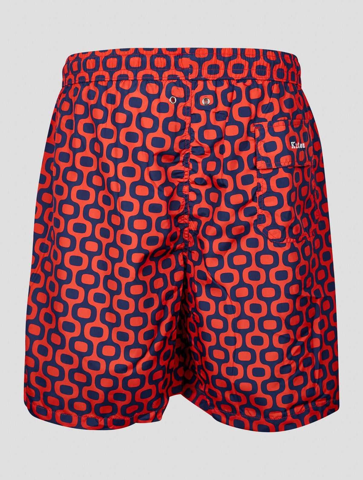 Kiton Blue Red Pl Swim Trunks