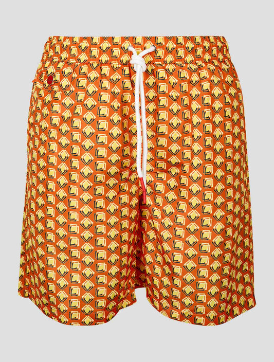 Kiton Yellow Orange Pl Swim Trunks