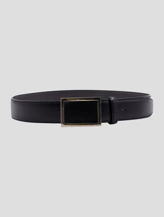 Kiton Black Leather Belt