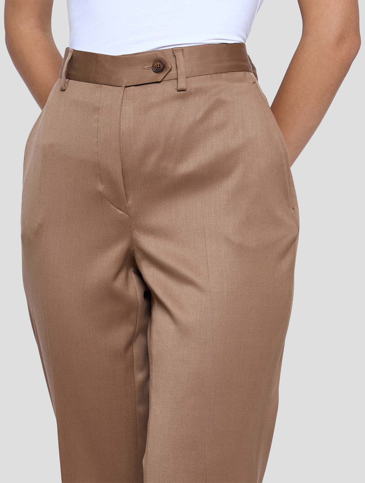 Kiton Brown Virgin Wool Ea Pants Women