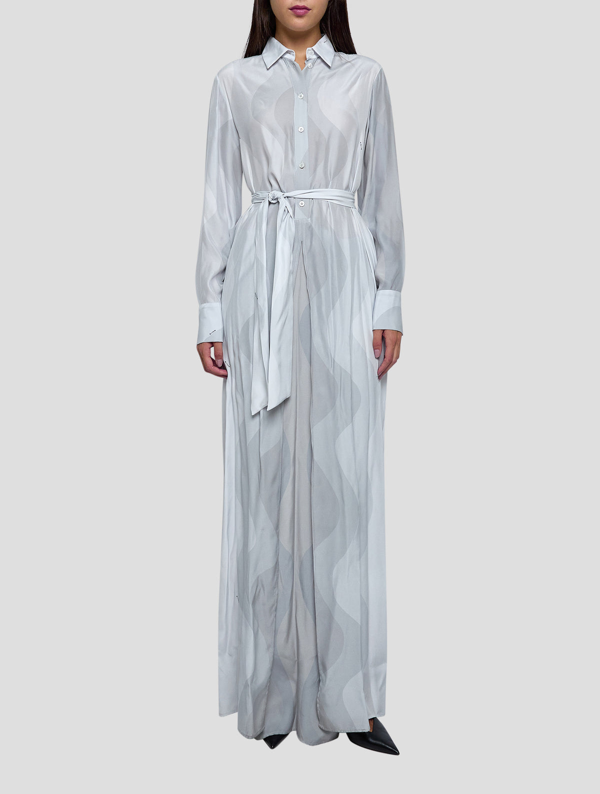 Kiton Light Blue Silk Dress Women
