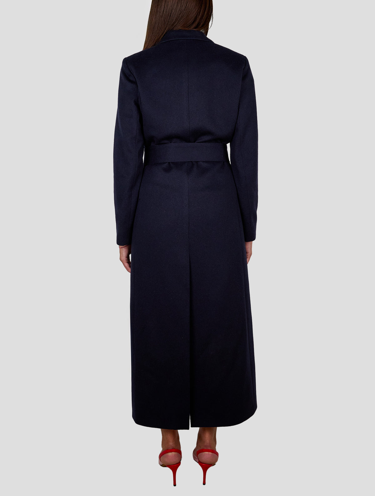 Kiton Dark Blue Cashmere Overcoat Women