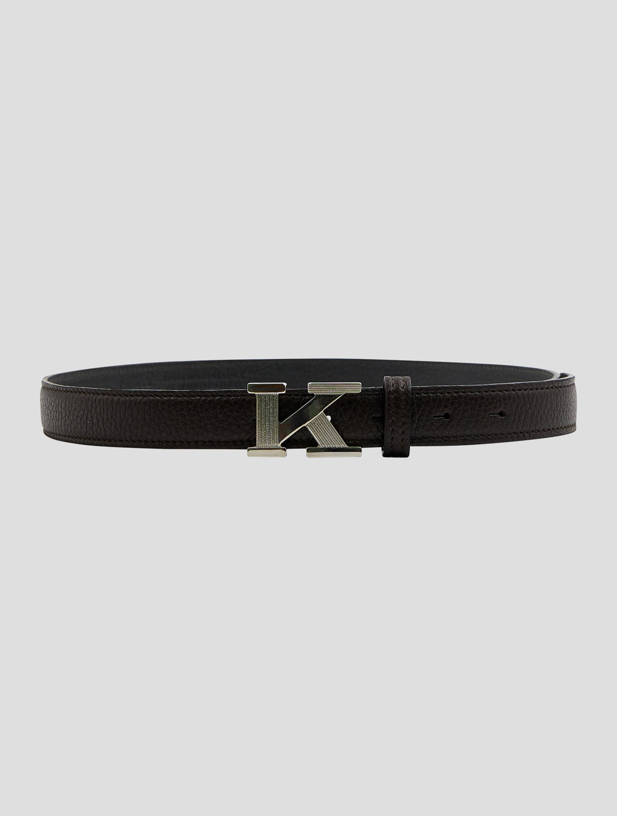 Kiton Brown Leather Deer Belt Women