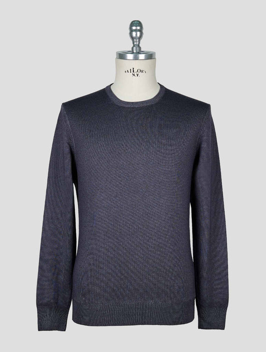 Kiton Gray Wool Sweater Crewneck