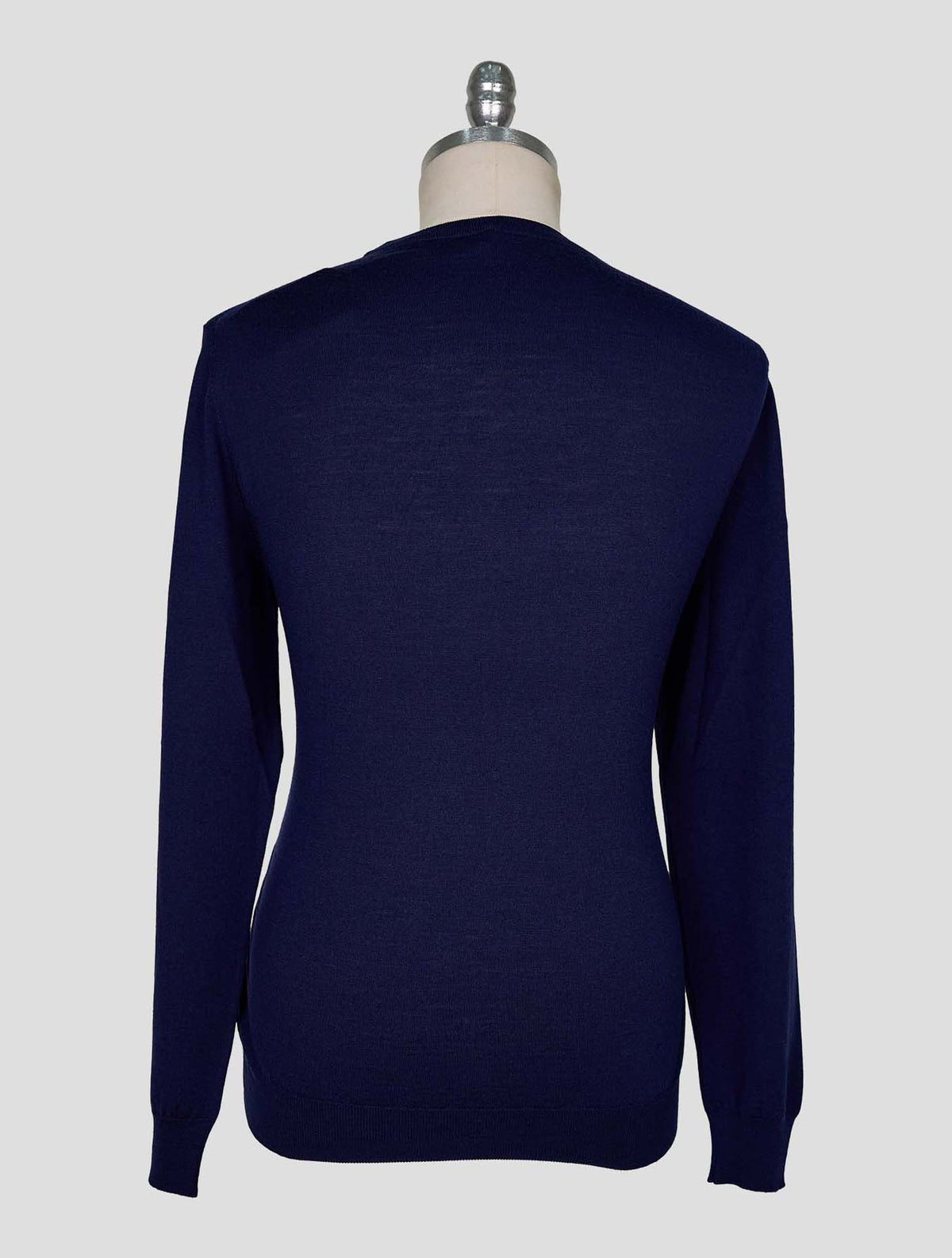 Kiton Blue Wool Sweater Crewneck