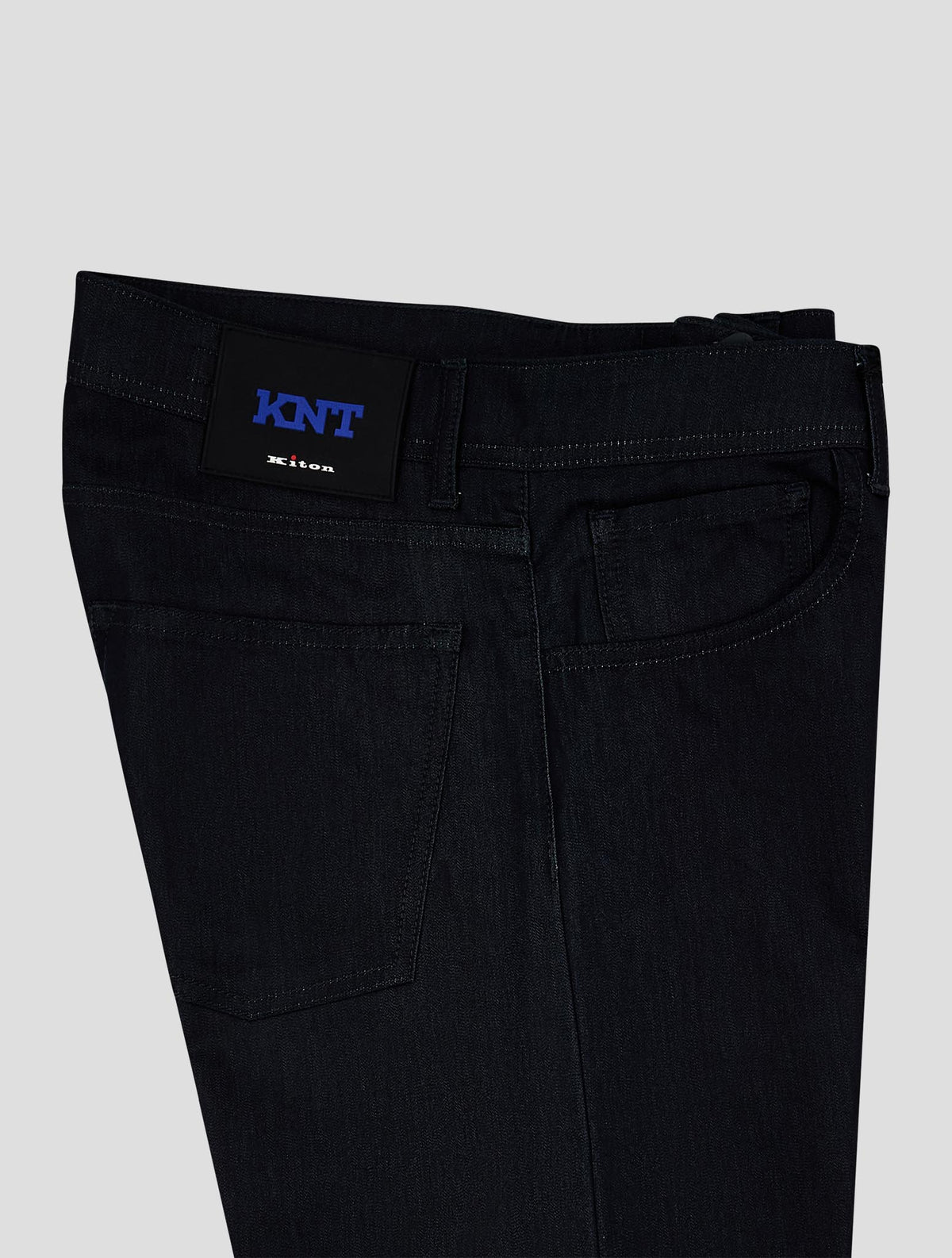 Kiton Knt Blue Cotton Coat