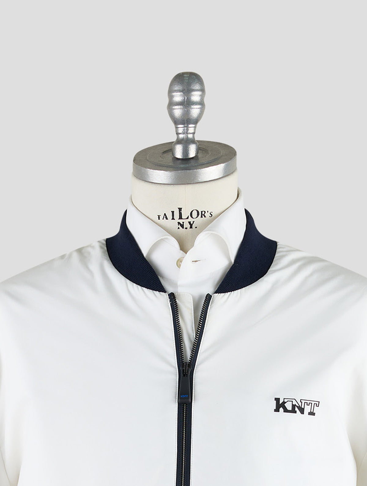 Kiton Knt White Cotton Coat