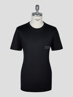 Kiton Knt Black Cotton T-Shirt