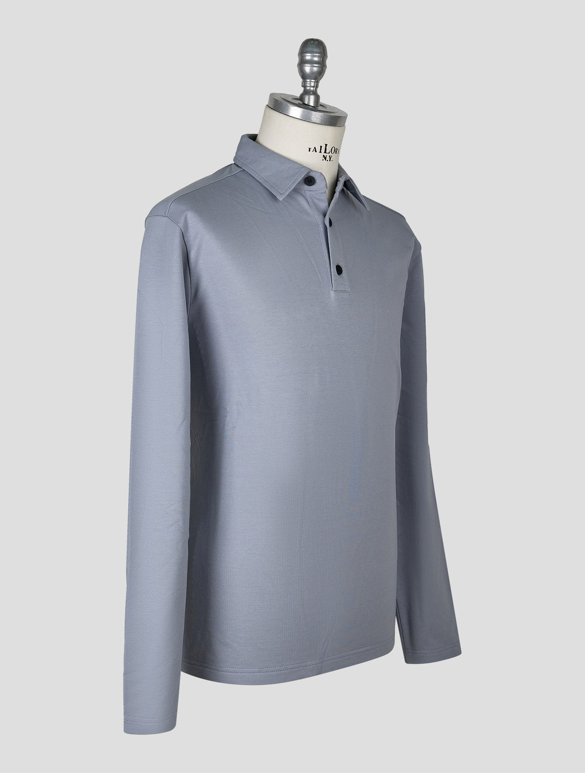Kiton Knt Gray Cotton Ea Sweater Polo