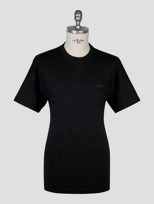 Kiton Knt Black Cotton T-Shirt
