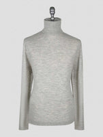 Kiton Knt Gray Virgin Wool Sweater Turtleneck