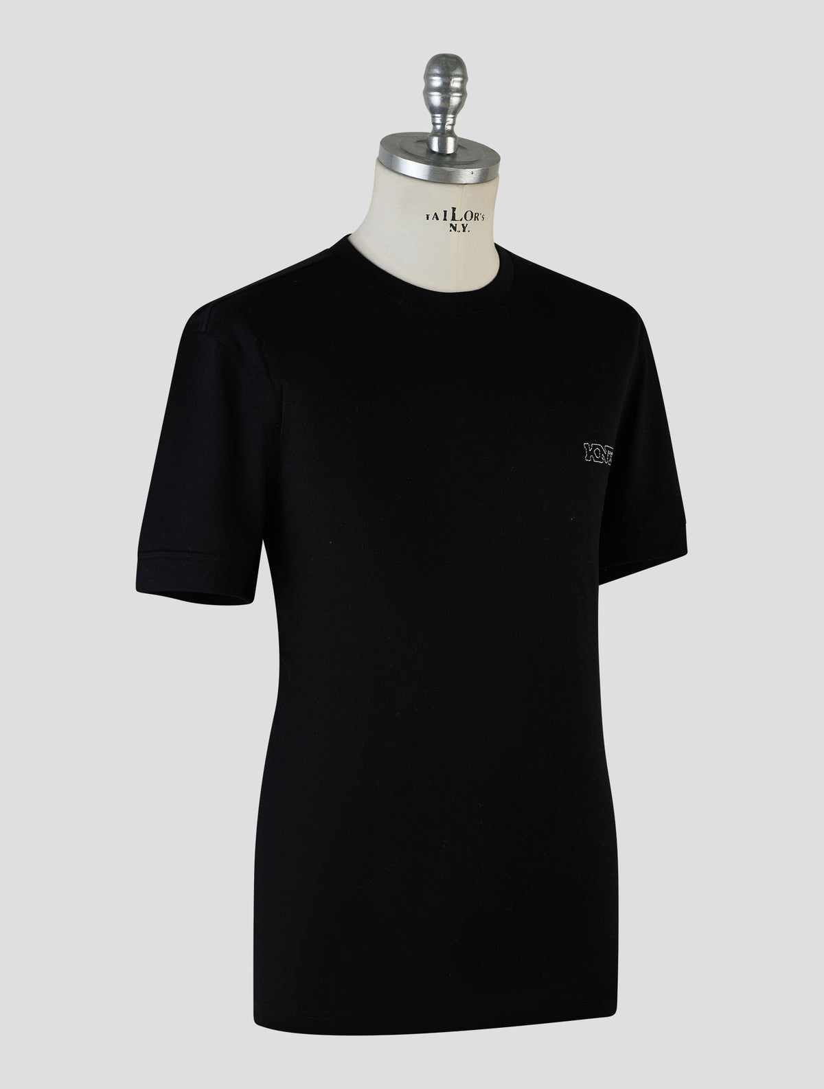 Kiton Knt Black Cotton T-Shirt