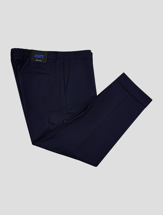 Kiton Knt Dark Blue Wool Pants