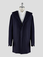 Kiton Knt Dark Blue Cashmere Pa Overcoat