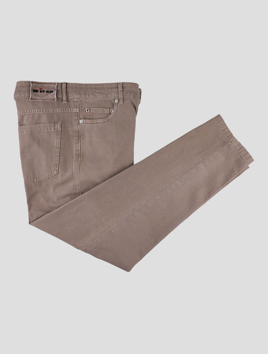 Kiton Taupe Cotton Ea Jeans