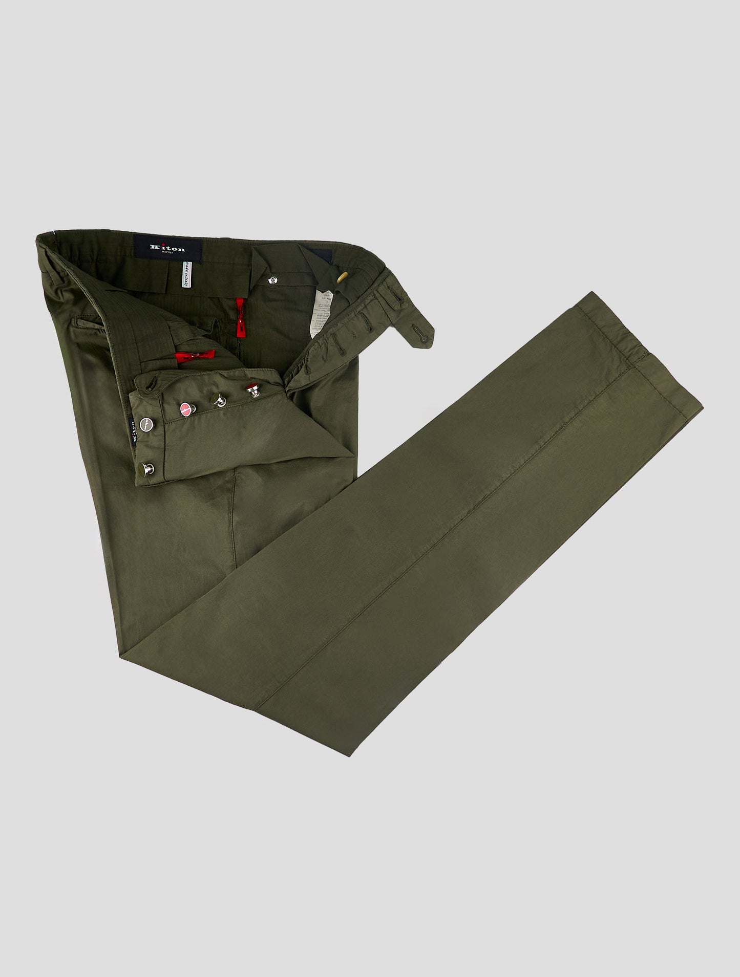 Kiton Green Cotton Ea Pants